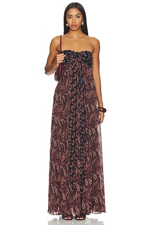 Ruched Drape Maxi Dress ROCOCO SAND