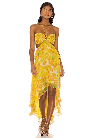 ROCOCO SAND X REVOLVE Bloom Dress in Yellow Floral | REVOLVE