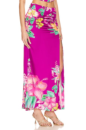 ROCOCO SAND X Revolve Megan Midi Skirt in Purple