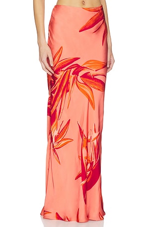 ROCOCO SAND Maxi Skirt in Orange. Size XXS. Also