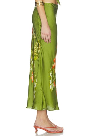 ROCOCO SAND Midi Skirt in Green