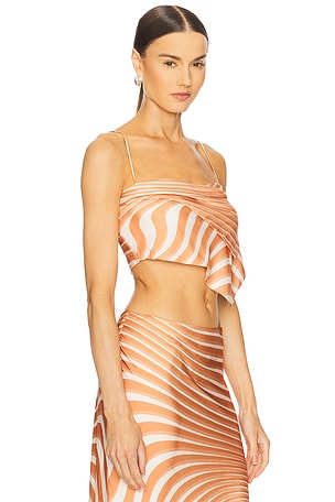 ROCOCO SAND Scarf Cowl Top in Orange