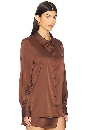 ROCOCO SAND x REVOLVE Shirt in Brown. Size XS. Also