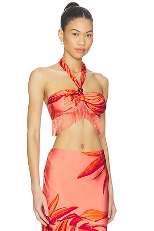 ROCOCO SAND Fringe Top in Orange