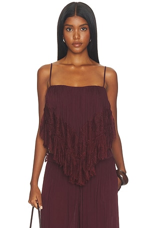 Lace Frill Top ROCOCO SAND