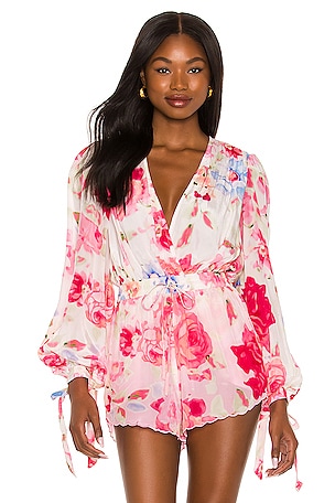 X REVOLVE Alora Bodysuit ROCOCO SAND