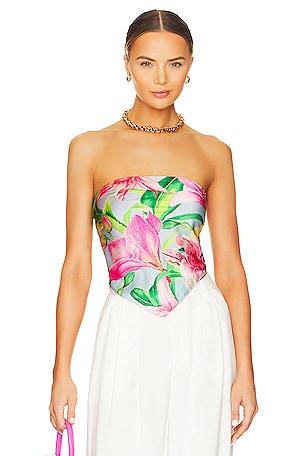 TOP IMPRIMÉ FOULARD LORA ROCOCO SAND