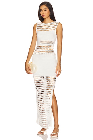 Kylan Knit Crochet Dress retrofete