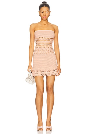 Vali Crochet Pearl Embellished Dress retrofete