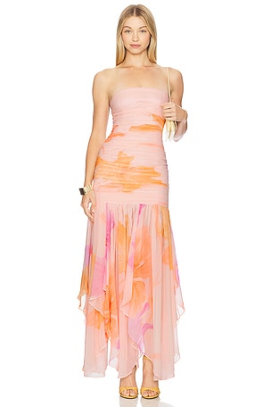 retrofete Teryn Silk Dress in Orange