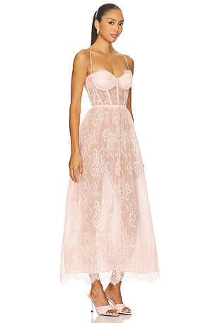 retrofete Kendy Lace Dress in Orange
