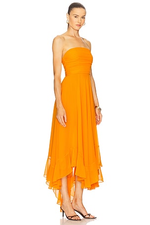 retrofete Louisa Chiffon Dress in Orange