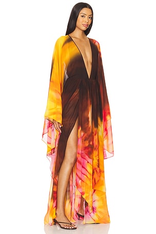 retrofete Hedley Silk Dress in Orange