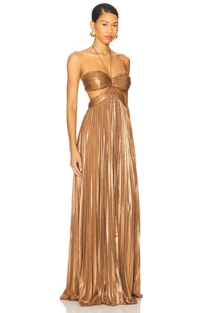 retrofete Keira Dress in Brown. Size S. Also