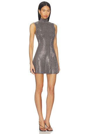 retrofete Sonnet Embellished Dress in Grey. Size S. Also
