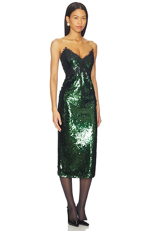 retrofete Ellen Dress in Dark Green