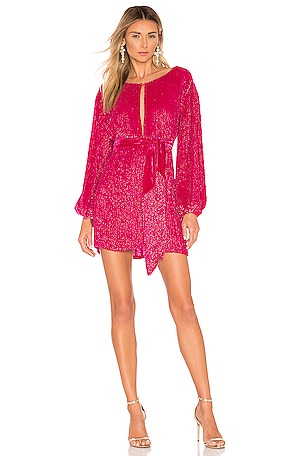 retrofete grace sequin dress retrofete Grace Dress in Metallic Fuchsia
