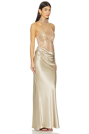 retrofete Vanya Dress in Metallic Neutral