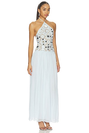 retrofete Odetta Crochet Dress in Baby Blue