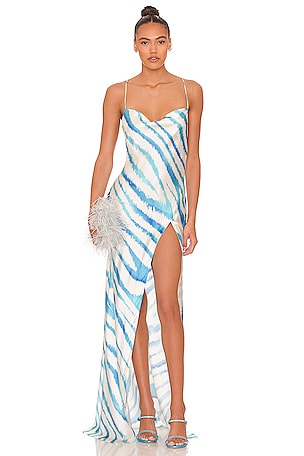 retrofete Amika Dress in Blue Zebra | REVOLVE