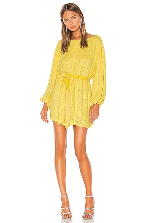 retrofete Grace Dress in Metallic Yellow | REVOLVE