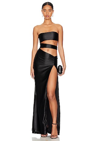 rosalie satin dress Rosalie Charming Spaghetti Straps Cowl Satin Dresses, Burnt Orange