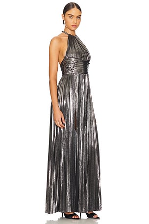 retrofete Reiss Dress in Metallic Silver