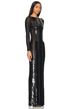 retrofete Elsi Sequin Dress in Black