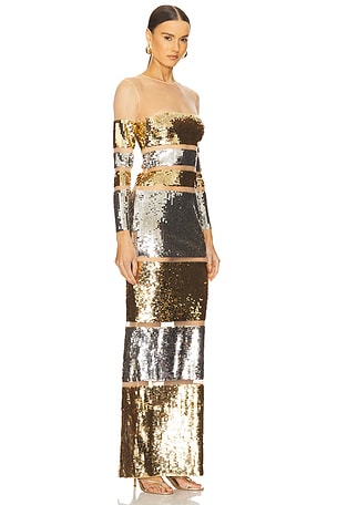 retrofete Desi Dress in Metallic Silver