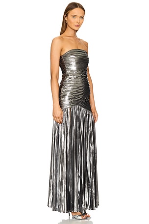 retrofete Josie Dress in Metallic Silver