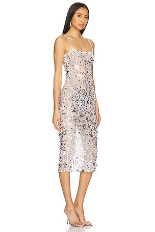 retrofete Yelena Dress in Metallic Silver