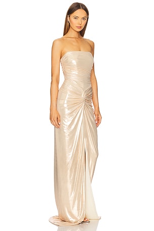 retrofete Maytal Dress in Metallic Gold