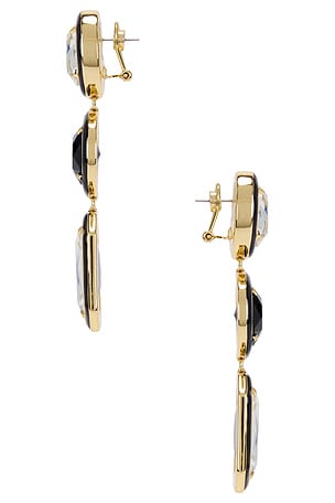 retrofete Camille Gemstone Drop Earring in Black