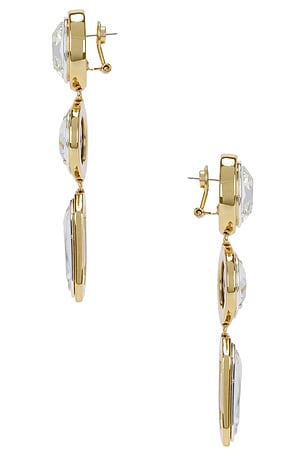 retrofete Camille Gemstone Drop Earring in Metallic Gold