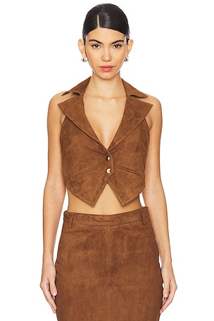 Josephine Suede Vest retrofete