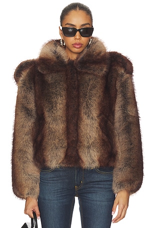 retrofete Segrid Bomber in Brown