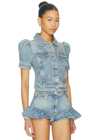 retrofete Landon Denim Jacket in Blue. Size XXS. Also
