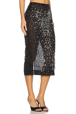retrofete Isabel Embellished Skirt in Black
