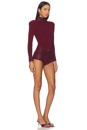 retrofete Bethanie Romper in Burgundy. Size XS. Also