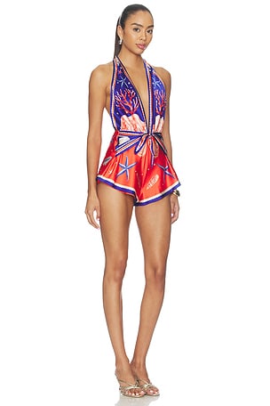 retrofete ROBE LEDDA en Bleu,Rouge