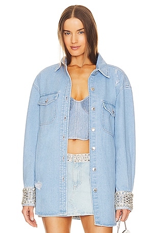 Free people moonchild hot sale denim shirt