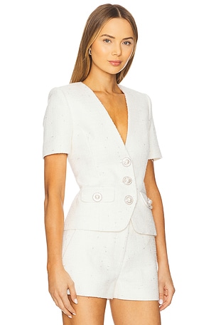 retrofete Makenna Tweed Top in White