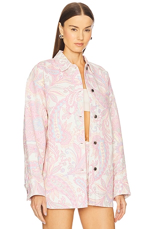retrofete Aurelie Denim Shirt in Pink