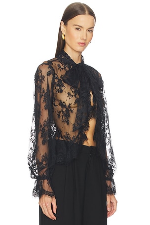 retrofete BLOUSE EN DENTELLE TAMSen en Noir