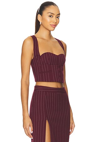 retrofete Monet Waistcoat in Burgundy