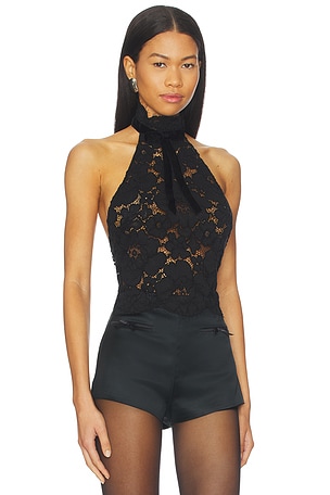 retrofete Ravenna Lace Top in Black