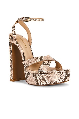 retrofete Melodia Platform in Brown. Size 38. Also