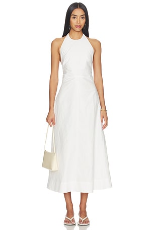 Halter Textured Cotton Dress Rohe