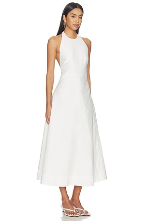 Rohe Halter Textured Cotton Dress in White