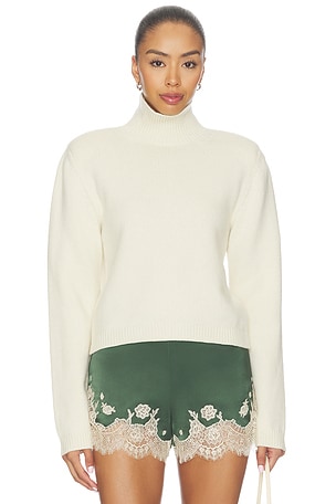 Statement Shoulder Cropped Turtleneck Sweater Rohe
